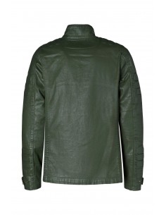 giacca moto PMJ Jeans District green uomo 2