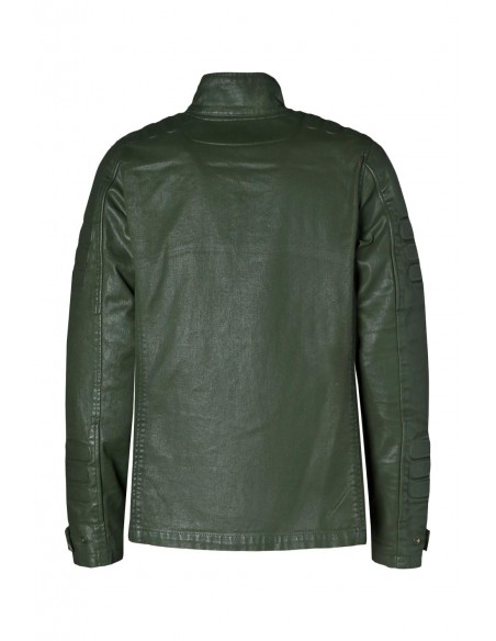 giacca moto PMJ Jeans District green uomo