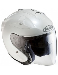 casco moto jet hjc fg-jet metal pearl white ryan