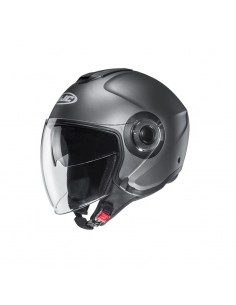 casco moto jet hjc i 40 silver opaco