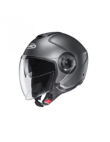 casco moto jet hjc i 40 silver opaco