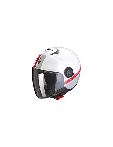 casco moto jet SCORPION EXO city strada bianco-grigio-rosso