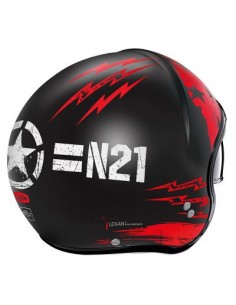 casco moto jet N21 Jetfire 70 flat black in vendita online a como 2
