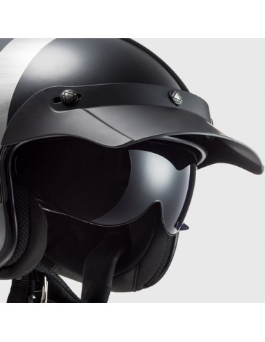 casco moto jet LS2 Bob matt black