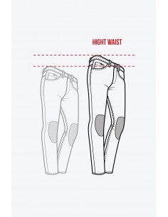 Abbigliamento moto pantaloni PMJ Sara vita alta in vendita online a Como 2