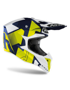 casco moto cross AIROH Wraap raze blu gloss in vendita online a Como!