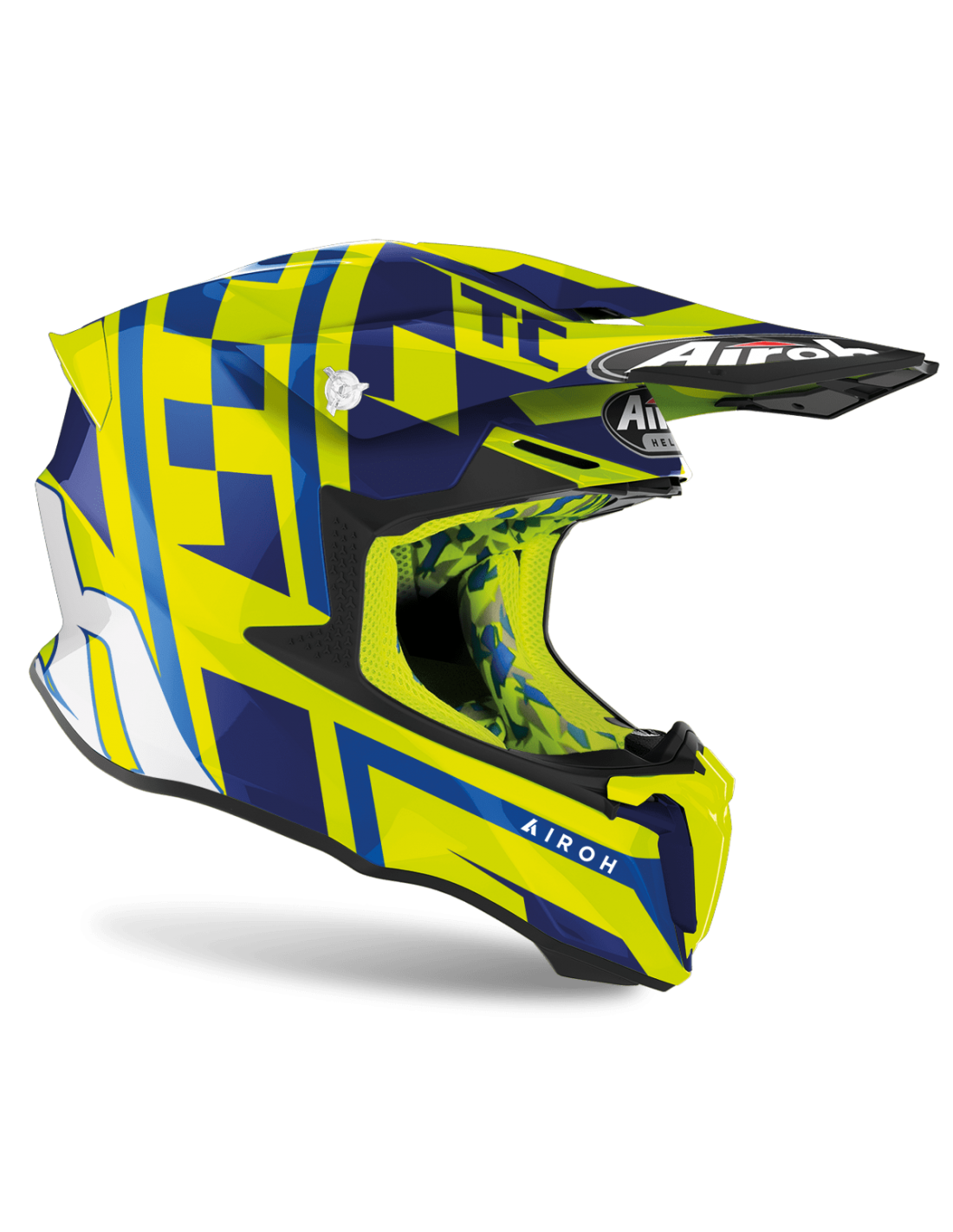 casco moto cross AIROH Twist 2.0 Giallo gloss