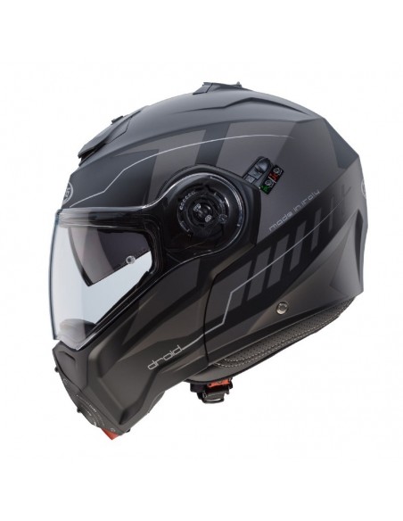 casco moto modulare caberg droid blaze nero opaco antracite vendita online Como