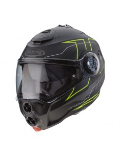 casco moto modulare caberg droid blaze nero opaco giallo fluo vendita online Como