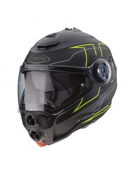 casco moto modulare caberg droid blaze nero opaco giallo fluo vendita online Como