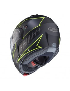 casco moto modulare caberg droid blaze nero opaco giallo fluo vendita online Como 2