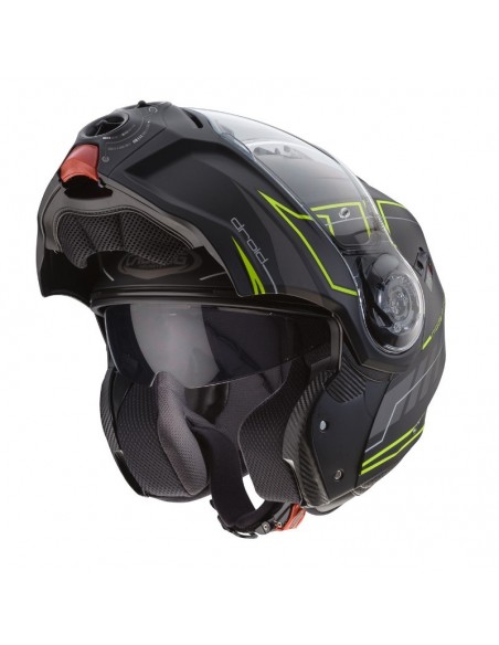 casco moto modulare caberg droid blaze nero opaco giallo fluo vendita online Como