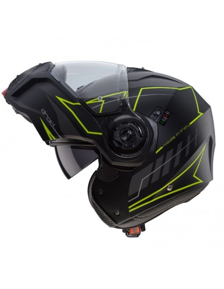 casco moto modulare caberg droid blaze nero opaco giallo fluo vendita online Como