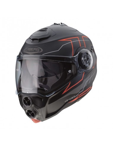 casco moto modulare caberg droid blaze nero rosso opaco vendita online Como