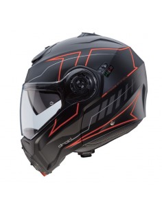 casco moto modulare caberg droid blaze nero rosso opaco vendita online Como 2