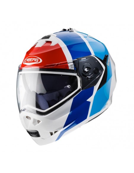 casco moto modulare caberg duke II impact bianco rosso blu vendita online Como