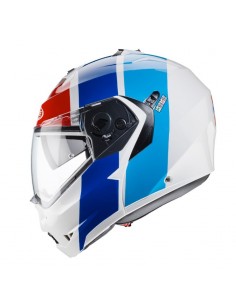 casco moto modulare caberg duke II impact bianco rosso blu vendita online Como 2