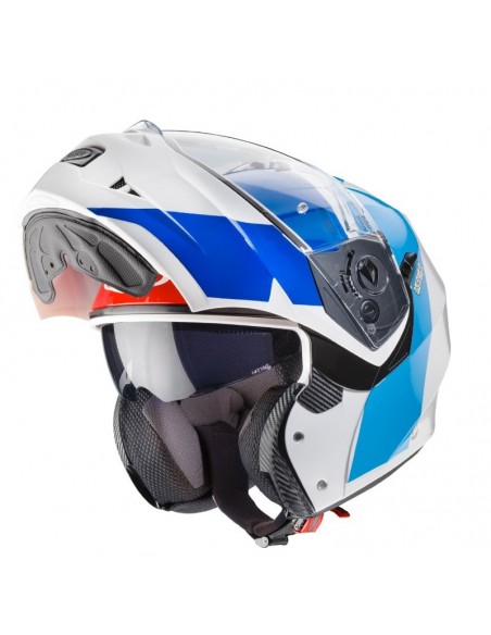 casco moto modulare caberg duke II impact bianco rosso blu vendita online Como
