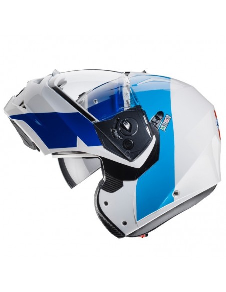 casco moto modulare caberg duke II impact bianco rosso blu vendita online Como