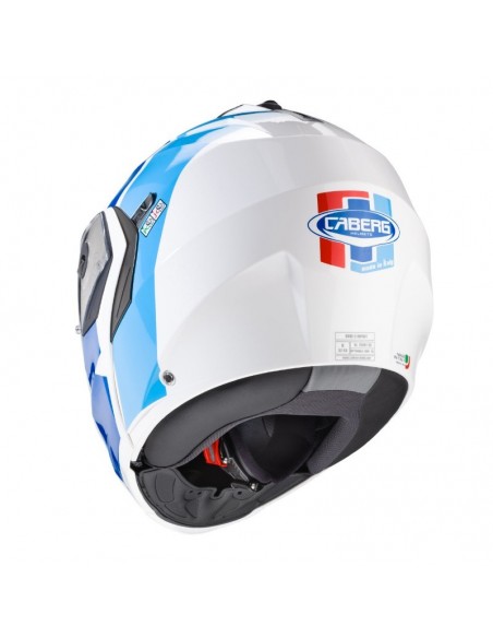 casco moto modulare caberg duke II impact bianco rosso blu vendita online Como