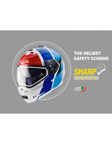 casco moto modulare caberg duke II impact bianco rosso blu vendita online Como