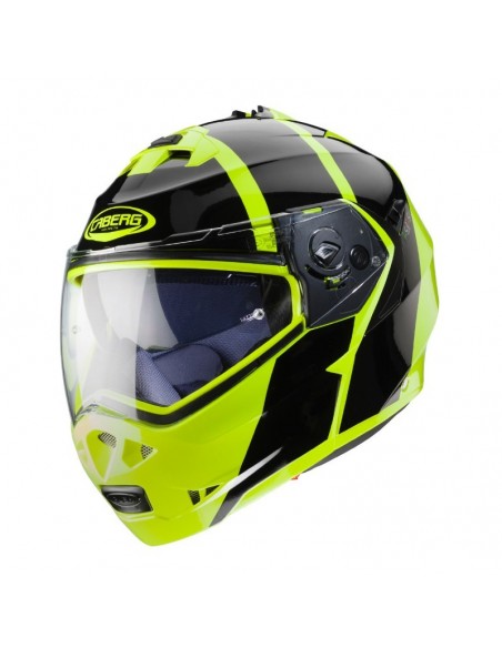 casco moto modulare caberg duke II impact giallo fluo nero vendita online Como