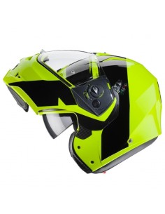 casco moto modulare caberg duke II impact giallo fluo nero vendita online Como 2