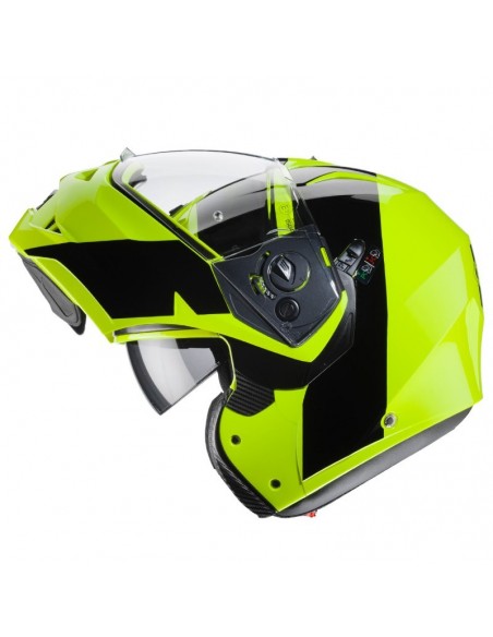casco moto modulare caberg duke II impact giallo fluo nero vendita online Como