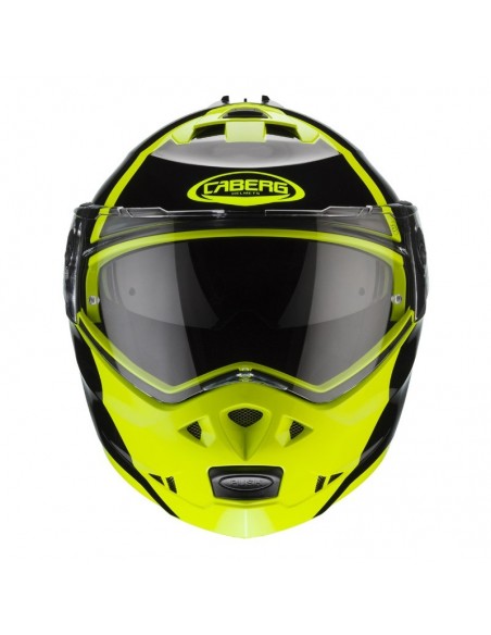 casco moto modulare caberg duke II impact giallo fluo nero vendita online Como