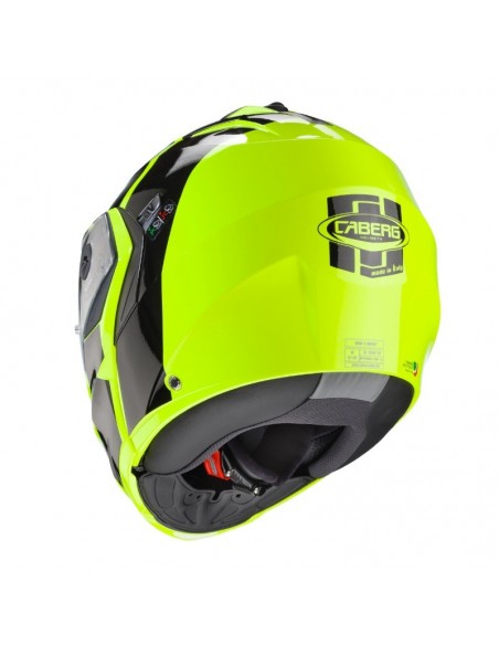 casco moto modulare caberg duke II impact giallo fluo nero vendita online Como