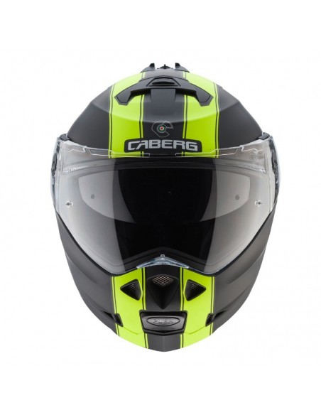 casco moto modulare caberg duke II legend nero opaco giallo fluo vendita online Como