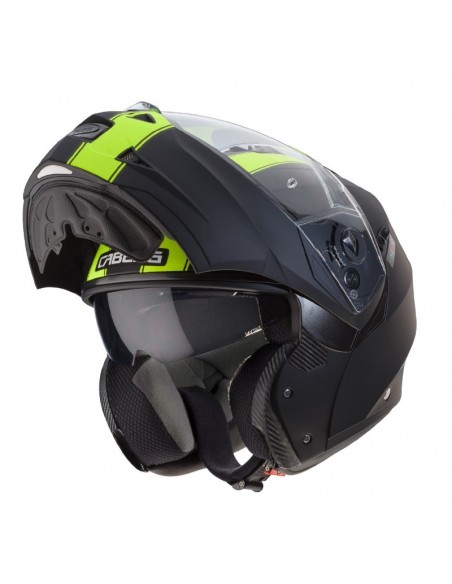casco moto modulare caberg duke II legend nero opaco giallo fluo vendita online Como
