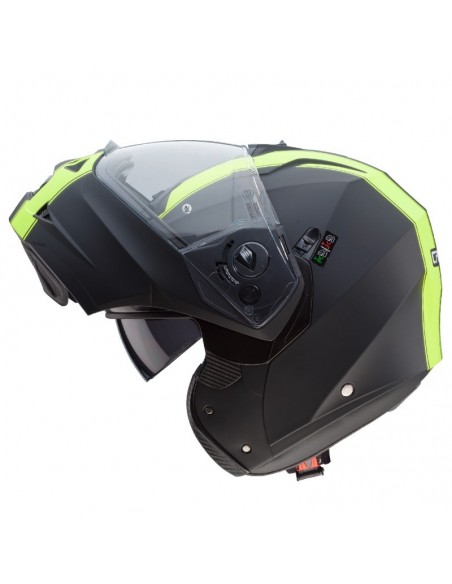 casco moto modulare caberg duke II legend nero opaco giallo fluo vendita online Como