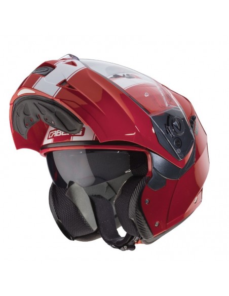 casco moto modulare caberg duke II legend rosso bianco vendita online Como