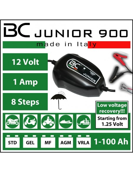 Carica batteria&manutentore moto BC JUNIOR 900 vendita online Como