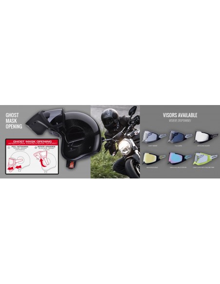 casco moto jet CABERG Ghost carbon vendita online Como