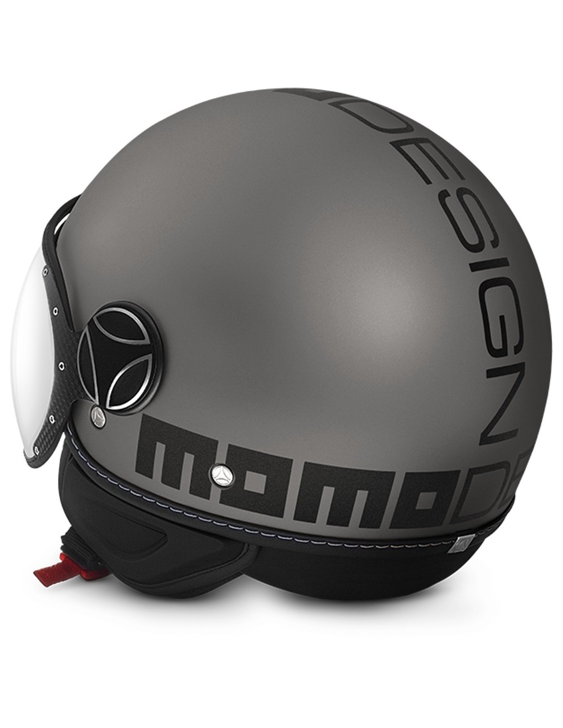 casco moto jet MOMODESIGN fgtr evo titanio nero