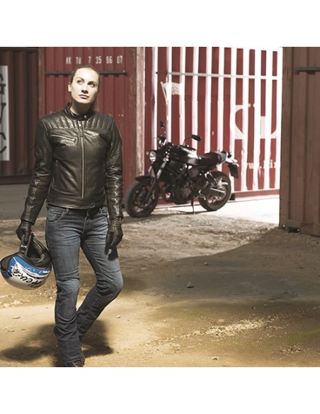 giacca moto pelle HEVIK Garage lady vendita online Como