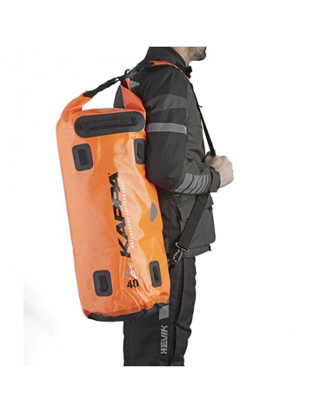 borsa rullo KAPPA da sella arancio fluo 40lt wa405f vendita online Como