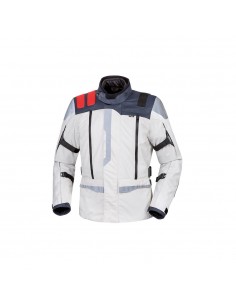 Giacca moto TUR J-one grigio-rosso vendita online Como
