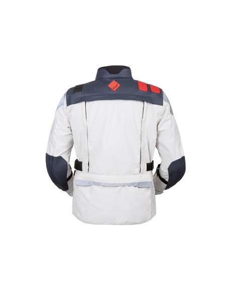 Giacca moto TUR J-one grigio-rosso vendita online Como