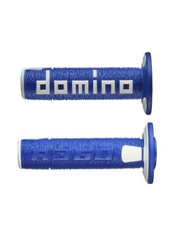 accessori moto DOMINO coppia manopole blu bianco A36041C4846   vendita online Como