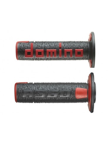 accessori moto DOMINO coppia manopole nero rosso A36041C4042   vendita online Como