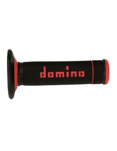 accessori moto DOMINO coppia manopole nero rosso A19041C4240A7 0   vendita online Como