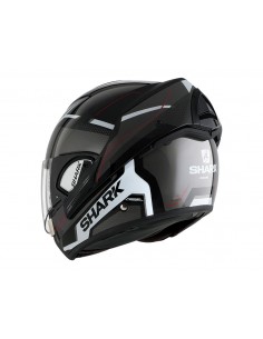 casco moto modulare SHARK Evoline  series3 nero bianco rosso vendita online Como 2