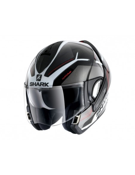 casco moto modulare SHARK Evoline  series3 nero bianco rosso vendita online Como