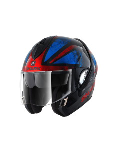 casco moto modulare SHARK Evoline  series3 nero blu rosso vendita online Como