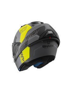 casco moto modulare SHARK evo one 2 antracite nero giallo fluo vendita online Como 2