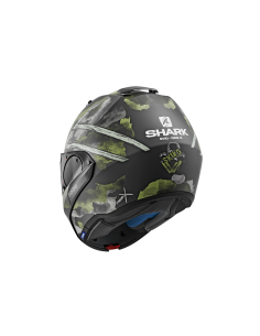 casco moto modulare SHARK evo one 2 nero verdone vendita online Como 2