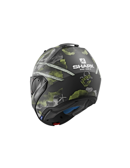 casco moto modulare SHARK evo one 2 nero verdone vendita online Como